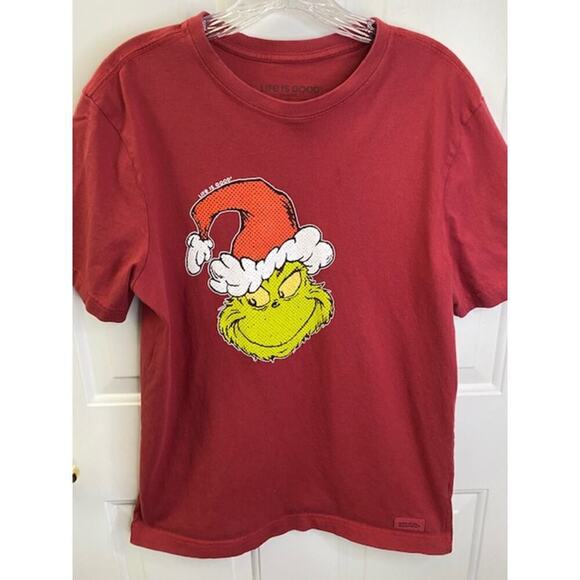 Life Is Good Other - Life is Good Christmas Grinch Crusher Shirt Sz Small